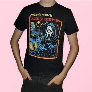 Ghost Face: The Icon of Halloween SCREAM LETS WATCH SCARY MOVIES T-shirt (M)